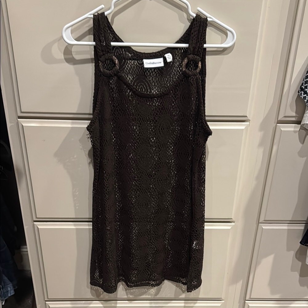 Croft & Barrow Brown Sleeveless Swim Coverup